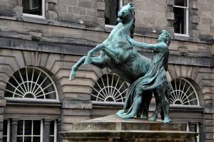Alexander & Bucephalus statue